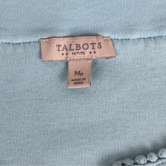Talbots Petite Medium Robin Egg Blue Jersey Knit Shift Tunic Dress - Picture 7 of 7